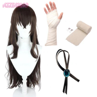 100cm Long Dazai Osamu Cosplay Wig Anime Dazai Osamu Female Heat Resistant Synthetic Hair Woman Wigs + Wig Cap