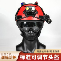 公司貨附發票 安全帽 工地頭盔 FAST輕量化戰術探險頭盔戶外救援戰術頭盔帶燈堅硬防磕藍天救援盔 快速出貨