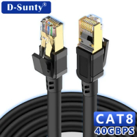 High Speed Cat 8 Ethernet Cable 40Gbps 2000MHz SFTP RJ45 Network Internet Lan Patch Cord for Laptops PS5 Router Cat8 Cable