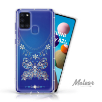 Meteor Samsung Galaxy A21s 奧地利水鑽殼 - 蝶戀鑽