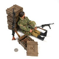 4D World War II German 1/6 Soldier Weapon Equipment MG42 Machine Gun MP40 Submachine Gun M24 Grenade