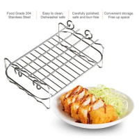 1 PC Air Fryer Rack Square Air Fryer Accessories Suitable For Air Fryer COSORI And Other Square Air Fryer And Oven