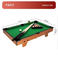 Meja Billiard Mini Kayu, Mainan Olahraga Anak, Mini Billiard Table Refill Bola