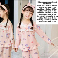 Melly888-piyama Setelan Baju Tidur Babydoll Import Anak Perempuan Dan Dewasa / Bisa Couple Ibu Dan A
