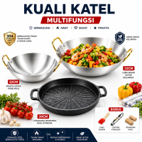 COD wajan Penggorengan Kuali Set3PCS Kecil Mini Stainless Steel dengan Pegangan Premium Quality304Wa