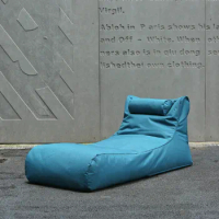 Waterproof lazy bean bag sofa outdoor bean bag, L shape folding beanbag sofa cover only