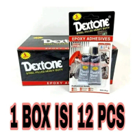 siap kirim - grosir paket usaha 1 box 12 pcs lem besi lem serbaguna lem dextone 5 menit 48gram 1box 
