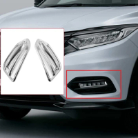 Chrome Front Bumper Fog Light Lamp Cover Grille Trim For Honda HR-V HRV Vezel 2019 2020 Car Styling