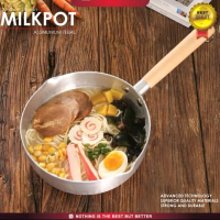 Panci Susu Alumunium Tebal Aloy Motif 18cm 20cm 22cm Pegangan Kayu Gantungan