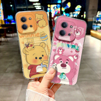 เคสโทรศัพท์ที่ใส่บัตร, การออกแบบการ์ตูนหมีตลก, เข้ากันได้กับ Xiaomi Redmi 15C, 15 5G, 4G, A5, POCO C