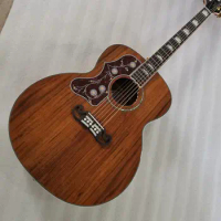 Jumbo size left handed guitar -koa wood Custom Guitarra SJ200 style lefty handmade guitar