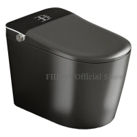 Luxury Elongated Smart Toilet Bidet Built In Water Tank Heated Seat Intelligent Integrated Toilet Night Light Automatic Flush
