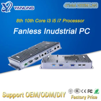 Yanling Industrial Mini PC TPM2.0 Intel Core i3 i5 i7 4205U 4 lan Fanless Industrial Box PC Of WIFI SIM Slot