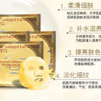 24k Gold Collagen Face Mask Crystal Gold Collagen Masks Moisturizing Whitening Anti-aging Skin Care Korean Cosmenics Mask