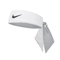 Nike 頭巾 Tennis Headband 男女款 頭帶 運動休閒 可調頭圍 網球 吸汗 白 黑 NTN0010-1OS