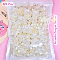 (1/4 PON) Manik Manik Kelopak Bunga Mutiara Akrilik DIY Beads - BH173 Manik Kelopak Pon-1