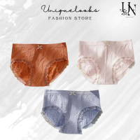 CD592> CD Celana Dalam Cewek One Piece Mulus Sutra Briefs Elastis MidWaist Bahan Katun Motif Pita Re