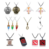 Game DOTA 2 Pendant Necklace DOTA2 Aegis of Champions Talisman of Evasion Aghanims Scepter Butterfly Sword Weapon Charm Necklace