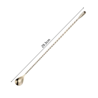 不銹鋼長吧勺雞尾酒攪拌棒（水滴吧勺金色-29.3cm-【2個裝】） 