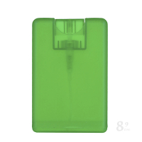 【89 zone】日式香水酒精補水旅行便攜卡片式按壓 噴霧瓶 分裝瓶 1 入(20ml 透綠色卡片瓶)