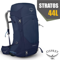 OSPREY Stratos 44 透氣立體網架健行背包.雙肩背包_ 海鯨藍 R