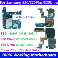 Board Tested For Samsung Galaxy S20 G980F S20 Plus G985F Version 5G S20 Ultra G986B G986U G981U G988B Motherboard Full Chips