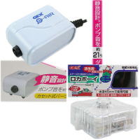 日本《超靜音》GEX1000新型單孔打氣機 (送矽軟管) +GEX活性碳過濾器迷你型