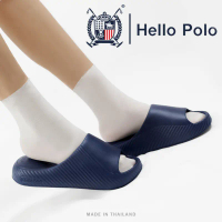 Hello Polo รองเท้าแตะผู้ชาย รองเท้าแฟชั่นลําลอง รองเท้านิ่มเหมือนเห กัน ยียบขี 4CM พื้นรองเท้าหนา ล