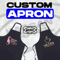 Apron Custom / Clemek Custom Desain Satuan / Apron Barista Custom / Celemek Custom Logo
