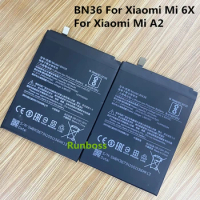 New High Quality Battery BN36 For Xiaomi 6X Mi A2 Mobile Phone Batteria