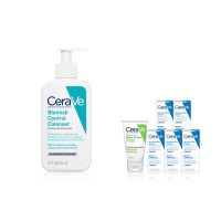 【CeraVe適樂膚】新客限定 抗痘潔膚組★淨膚白泥抗粉痘潔面露 236ml(控油抗粉痘/水楊酸)