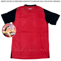 Jersey Baju Bola Bayer Leperkusen Home Kit Kandang Merah Black Granit Xhaka Liga 2024 2025 New Shirt