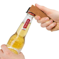創意釘子啤酒開瓶器簡約實木啟瓶器冰箱貼磁吸汽水啟子趣味開酒器