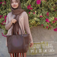 CANDY TOTEBAG TAS Wanita Selempang slingbag Kulit PU Polos