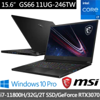 【MSI 微星】GS66 Stealth 11UG-246TW 15吋165Hz電競筆電(i7-11800H/32G/2T SSD/RTX 3070-8G/Win10 Pro)