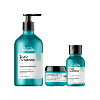 【L’OREAL 巴黎萊雅PRO】絲漾博水楊酸控油洗髮精500ml(控油/蓬鬆/扁塌髮救星/洗髮精)