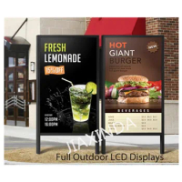 Doubled Sided 43 Inch 2500nits 4K Window Facing Outdoor Advertising High Bright LCD Screen