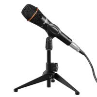 Bolymic Mic Desktop Stand Holder for Shure SM58 SM57 Microphone Stand Tripod Desktop Adjustable Metal