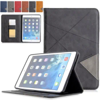 Case for iPad Mini 5 2019 Mini 4 Flip Smart Auto Sleep/Wake Parchwork Stand Case Luxury PU Leather Cover for iPad Mini 4 Mini5
