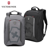 【VICTORINOX 瑞士維氏】Vx Touring 2.0 15吋抗菌電腦後背包(淺灰/黑色)