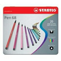 STABILO 68系列彩色筆鐵盒20色*6820-6