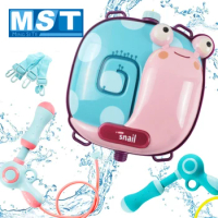 Outdoor Beach Toys For Children Play Water Cartoon Animal Portable Water Spray Guns Backpack Set Summer Toy Kids Birthday Gift