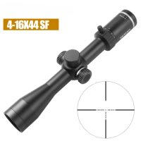 4-16X44 SFP Tactical RUT Reticle Rifle Sniper Hunting Fits,1/4 MOA Airsoft Sight Spotting Optimal FOV Rifle Scopes