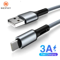 USB Type C Cable 3A Fast Charging Charger USB C Cord Wire for Huawei Honor Xiaomi Poco Realme Samsung A52 S21 S22 Data Cable 3M
