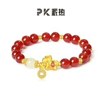 paras kors派熱馬上有福手串簡約手串小眾硃砂送母親禮物本命年
