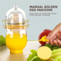 Hand Powered Golden Egg Maker Inside Mixer Kitchen Cooking Gadget Portable Egg Cooker Tool Egg Scrambler Shaker