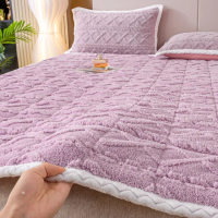 【寢聚 Sleep Club】莫蘭迪色系 塔芙絨床墊枕套組-雙人/加大任選(塔芙絨 法蘭絨 保暖墊 床墊 床包 暖墊)