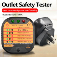 1Pcs EU UK US Outlet Socket Tester Detector Circuit Polarity Voltage Plug Breaker Ground Zero Line Switch