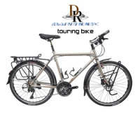 DARKROCK(DR) T610 Touring bike classic silver 26'' DEORE T610 3*10S Reynolds 520 steels frame fork travel cycling bicycle 26inc