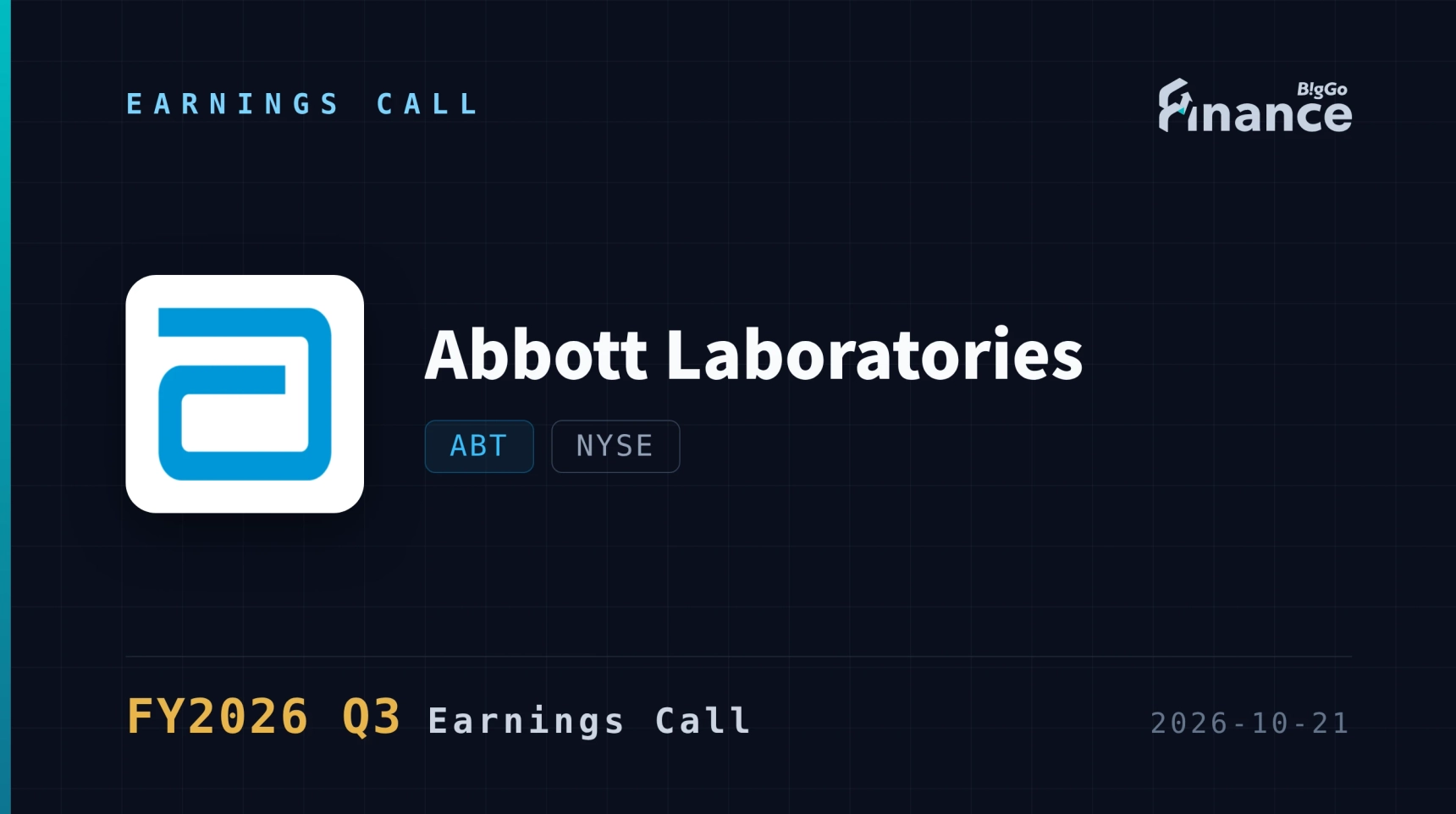 [Abbott Laboratories Q3 2026 Earnings Call] Abbott to Spin Off $8.5 Billion Nutrition Unit as CEO Defends 'Position of Strength'